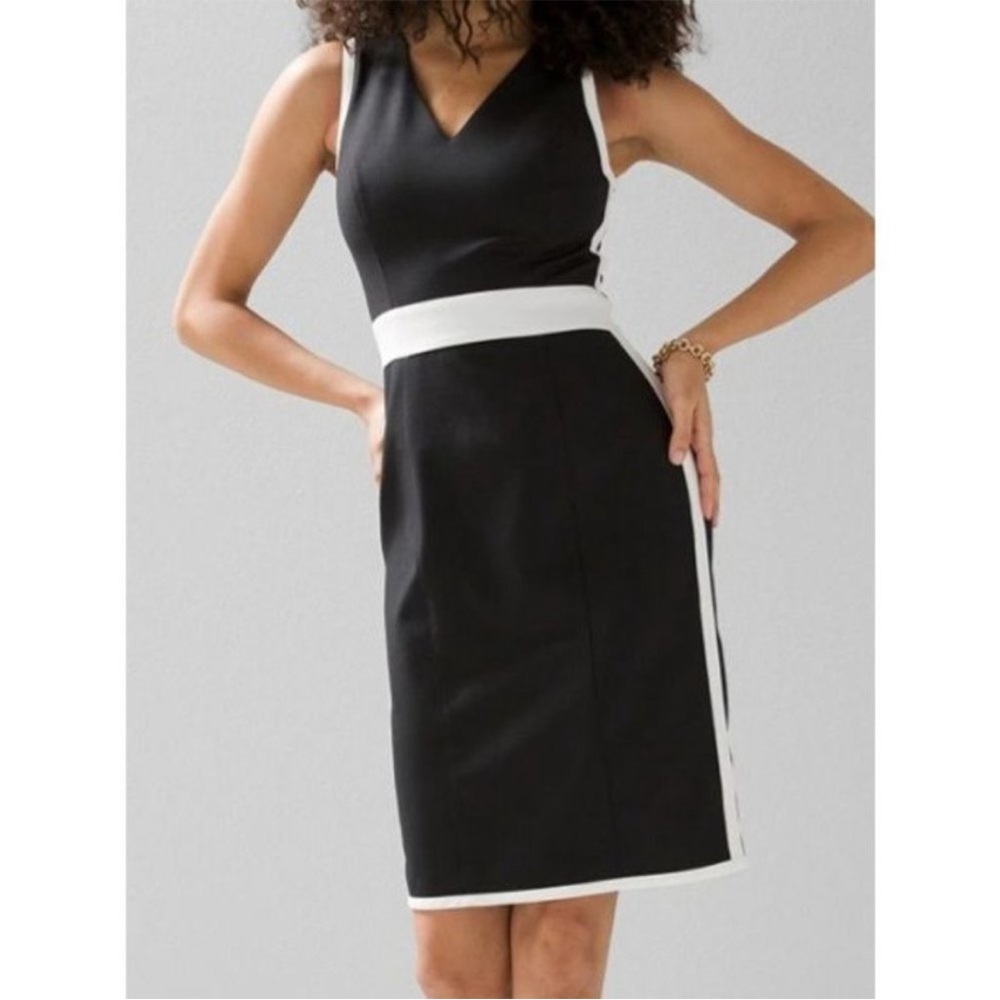 NWOT Women’s Petite White House Black Market Elegant Black/White Dress (4P)